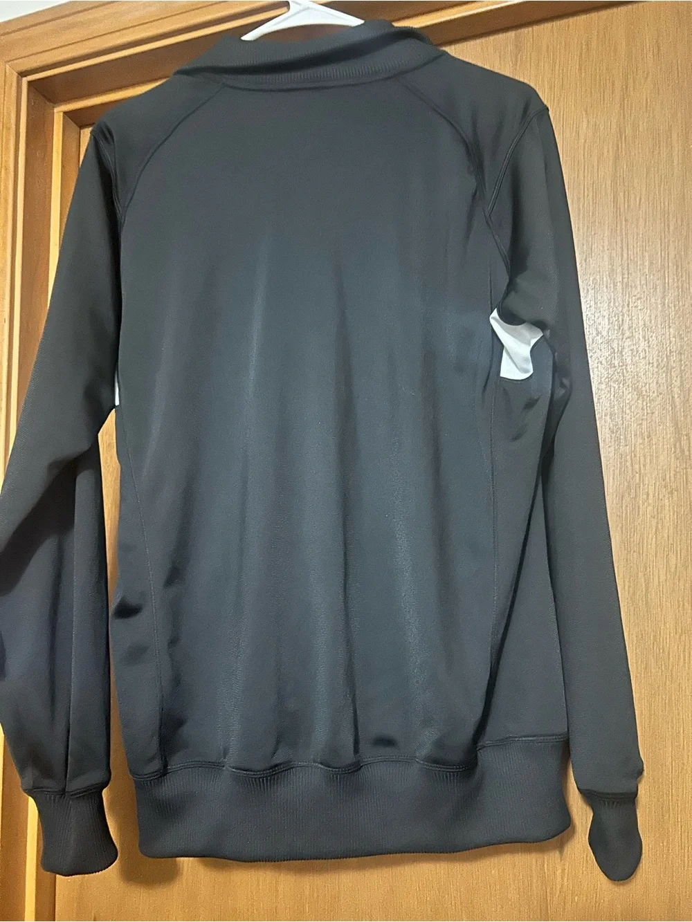 Nike Black and White Women's Full-Zip Varsity Jacket